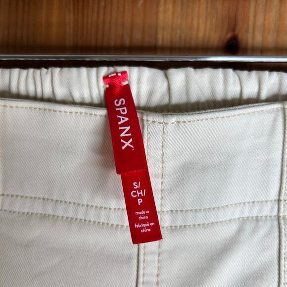 Spanx Stretch Twill Cargo Jogger Pants Women’s Small Ivory White‎ Professional - Picture 7 of 8